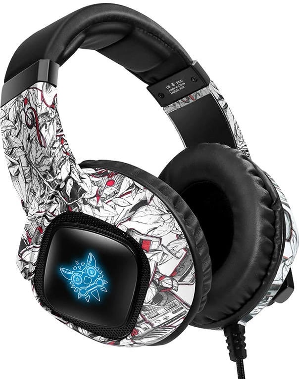 Kufje gaming ONIKUMA K19 Camou, me mikrofon, të bardha