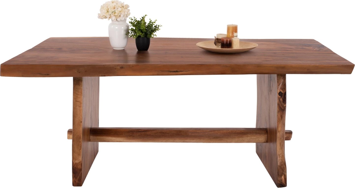 Tavolinë ngrënie ULYSES, dru SUAR, ngjyrë natyrale, 250x90x78 cm