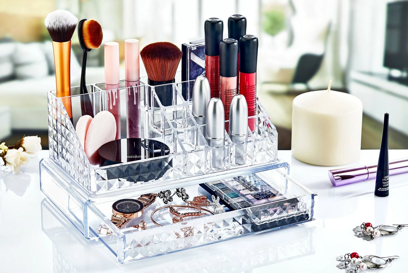 Organizues grimi akrilik Evila Originals, FT - 021, transparent, 22x14x13cm