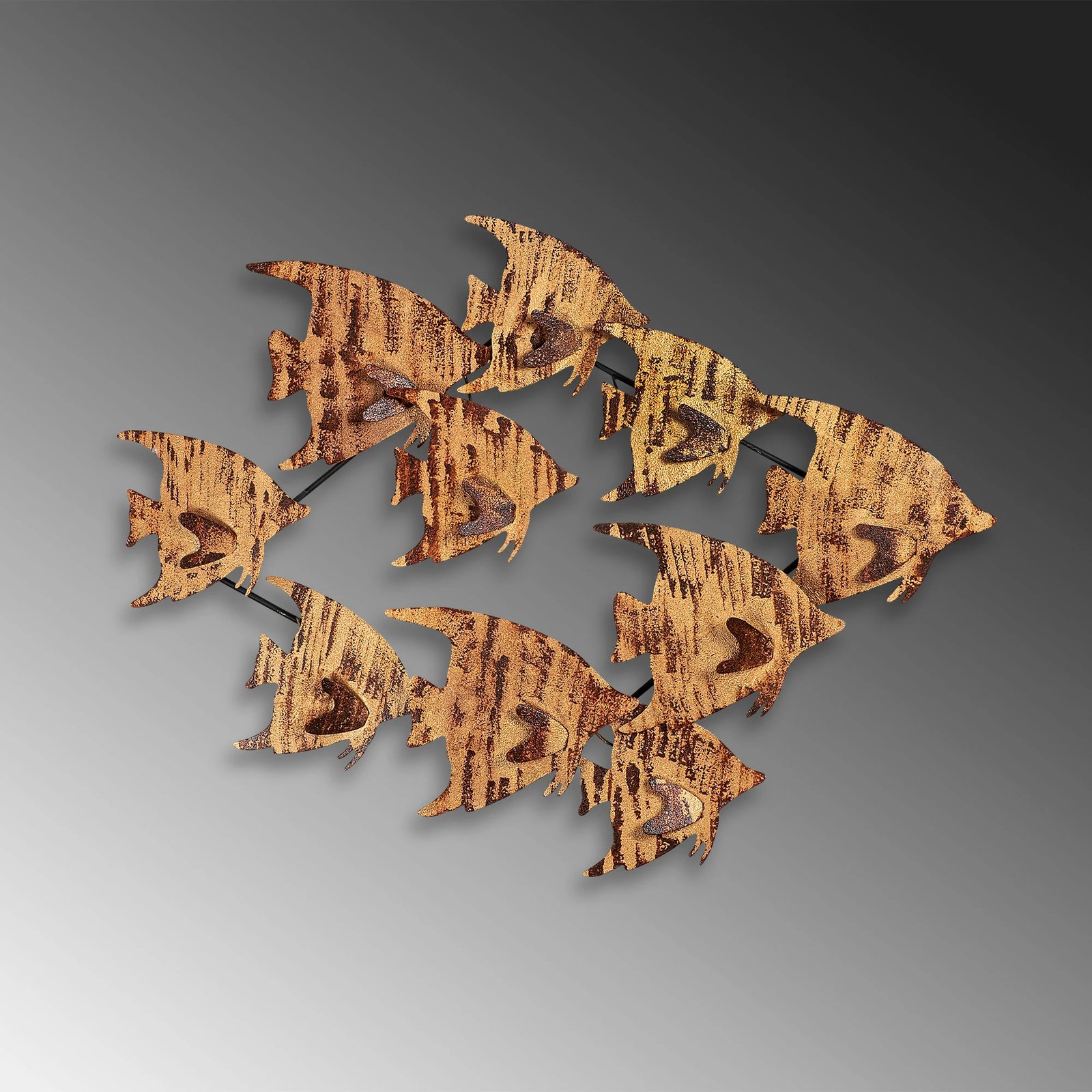 Aksesor dekorativ metalik për mur, Wallity, Melek v2