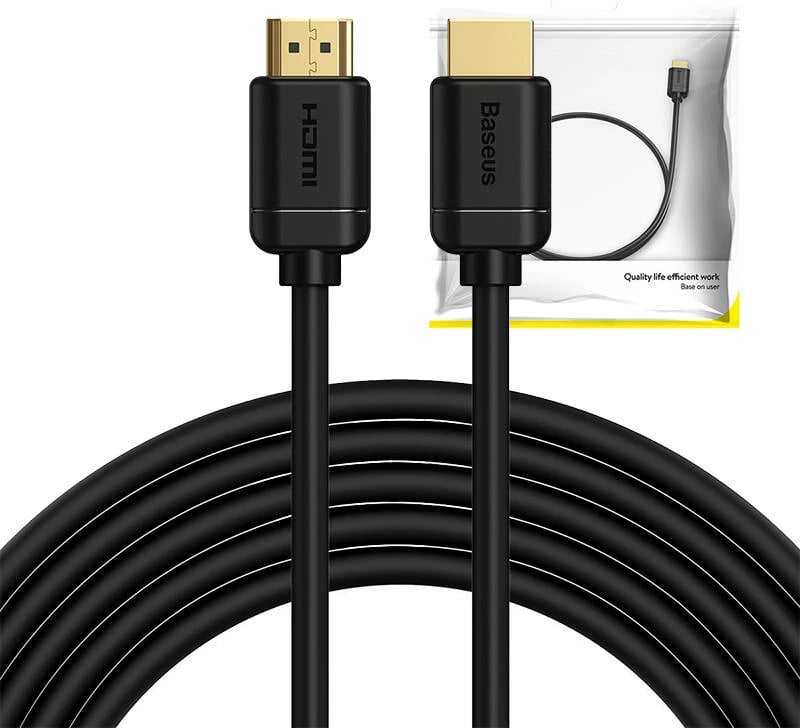 Kabllo HDMI Baseus CAKGQ-D01, 5m, 4K 60Hz, 2x HDMI 2.0, E zezë