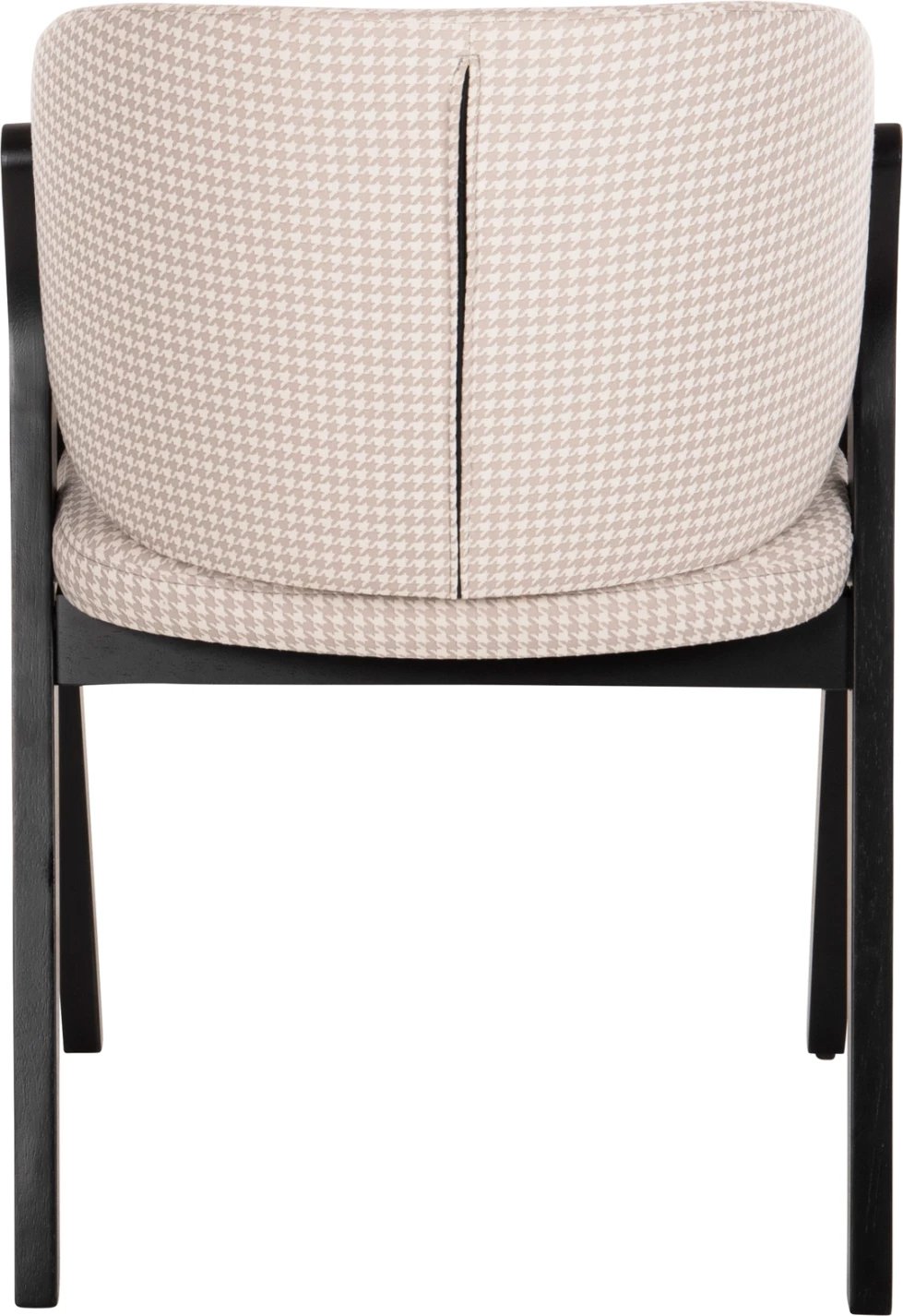 Karrige për ngrënie HANA FH9746.01 dru gome në të zezë-me pëlhurë në të bezhë 55x60x84H cm., set prej 2 copë