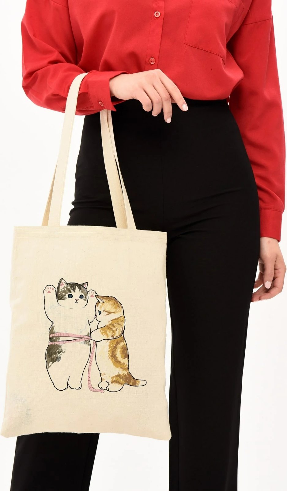 Çantë tote Zoozie Bags, krem, 35x40cm