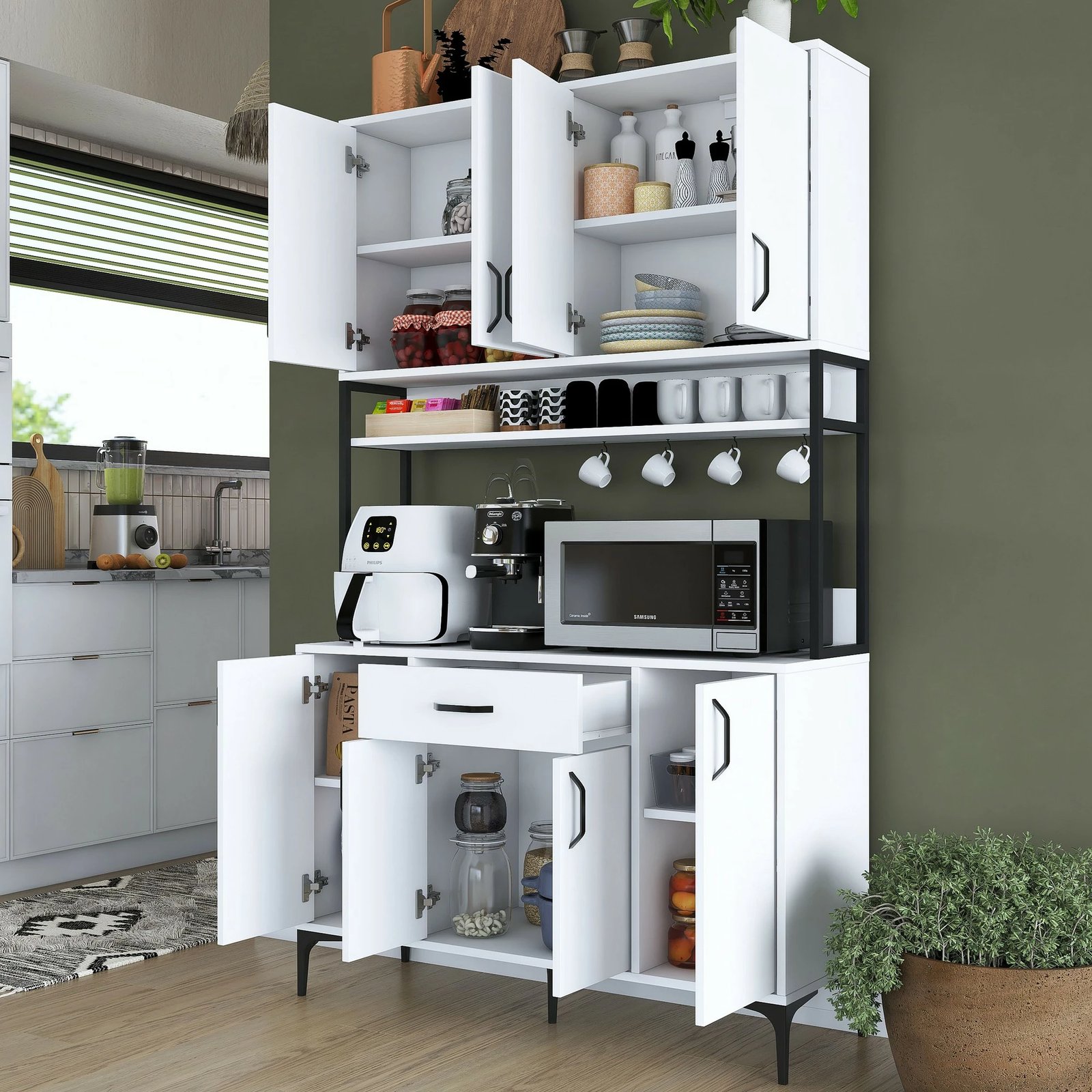 Dollap shumëpërdorimësh, ngjyrë e bardhë, JE127-2984