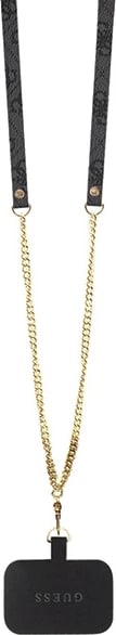 Mbështjellës Guess GUHCP14LP4TDSCPK për iPhone 14 Pro, Crossbody 4G Metal Logo, i zi me rrip