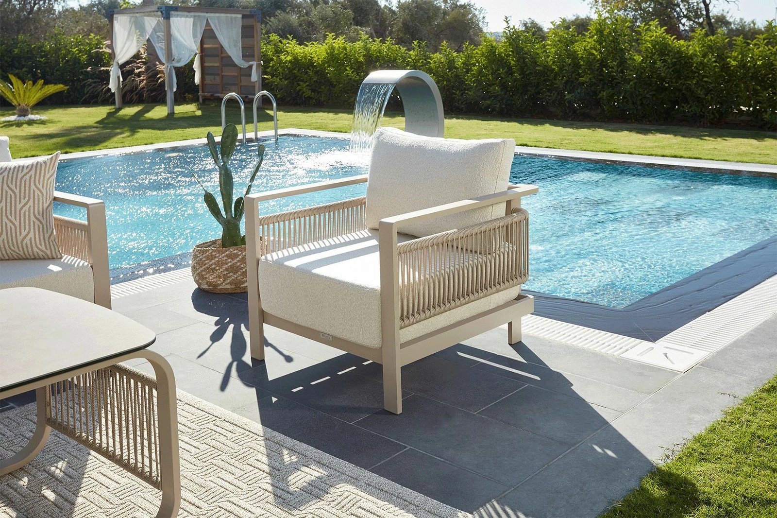 Set lounge për kopsht Skye Decor, Venedik, ngjyrë bezhë