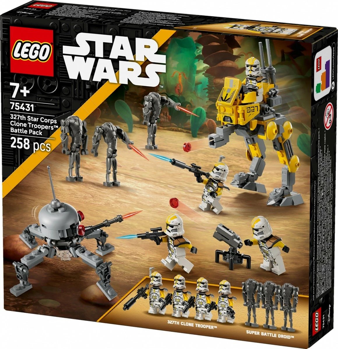 Set ndërtimi LEGO Star Wars 75431, 327th Star Corps Clone Troopers, 258 pjesë