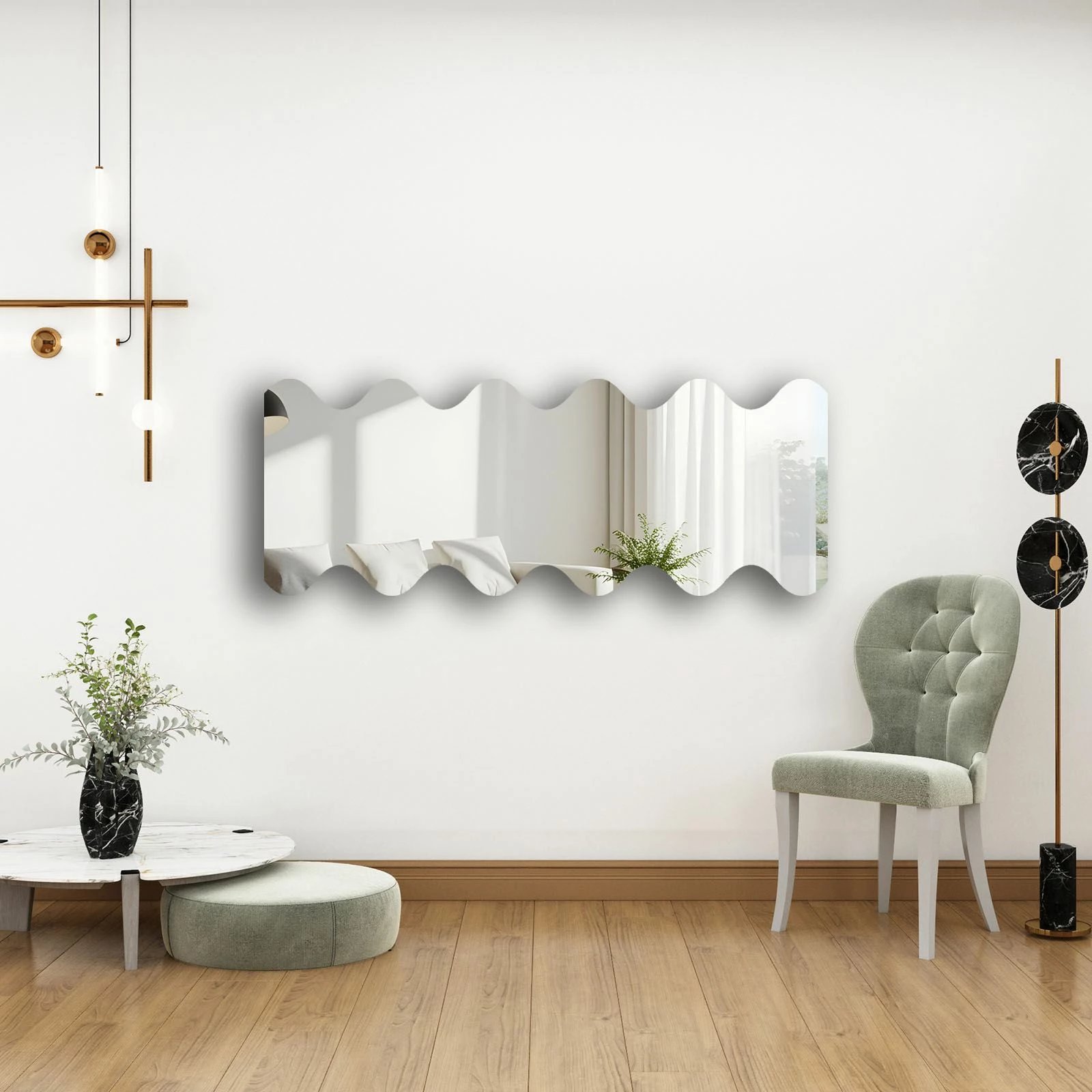 Pasqyrë dekorative Skye, shumëngjyrëshe, 52x135cm, 52135Ayna-006