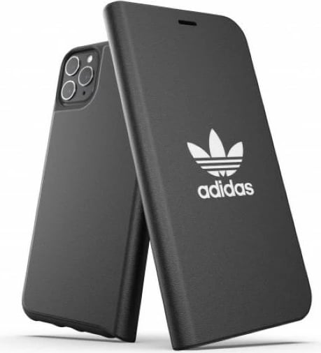 Mbështjellës Adidas OR Booklet Case Basic për iPhone 11 Pro Max, zi-bardhë