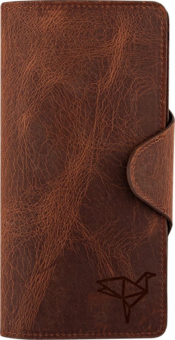 Portofol unisex, lëkurë natyrale, ngjyrë tan, Zoozie Bags, Axel