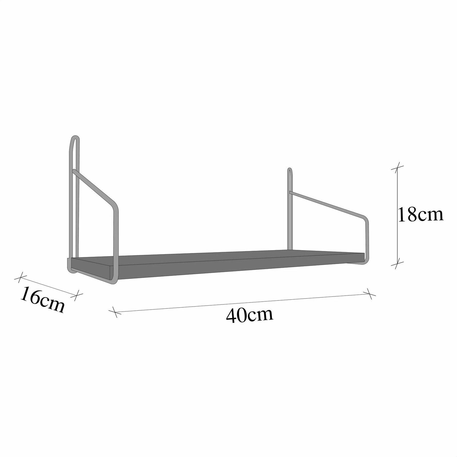 Raft muri dekorativ, ngjyrë ari dhe kafe, Skye Decor, 45x16x16cm