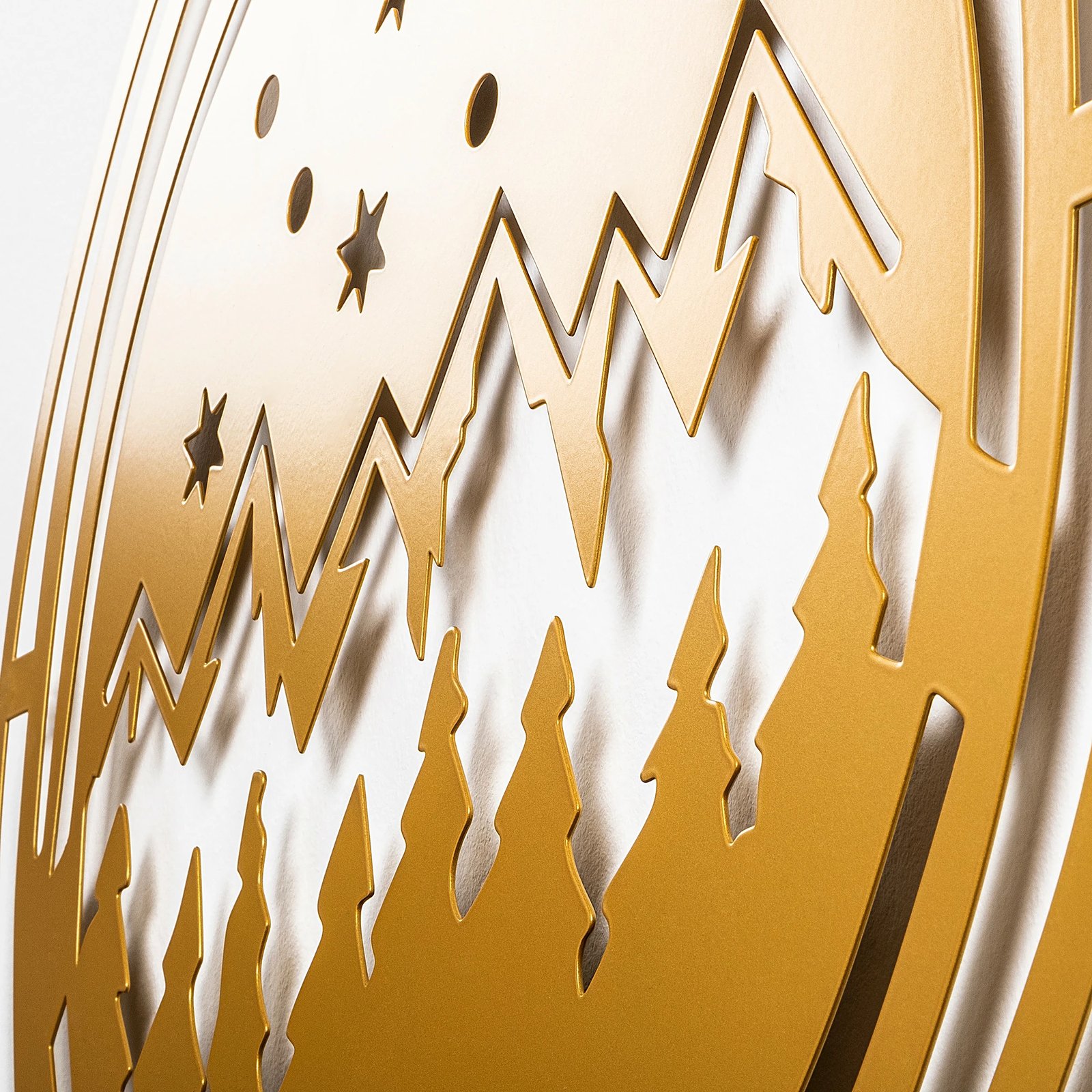Aksesor dekorativ metalik për mur, Wallity, ngjyrë ari, XMASGOLD - 019
