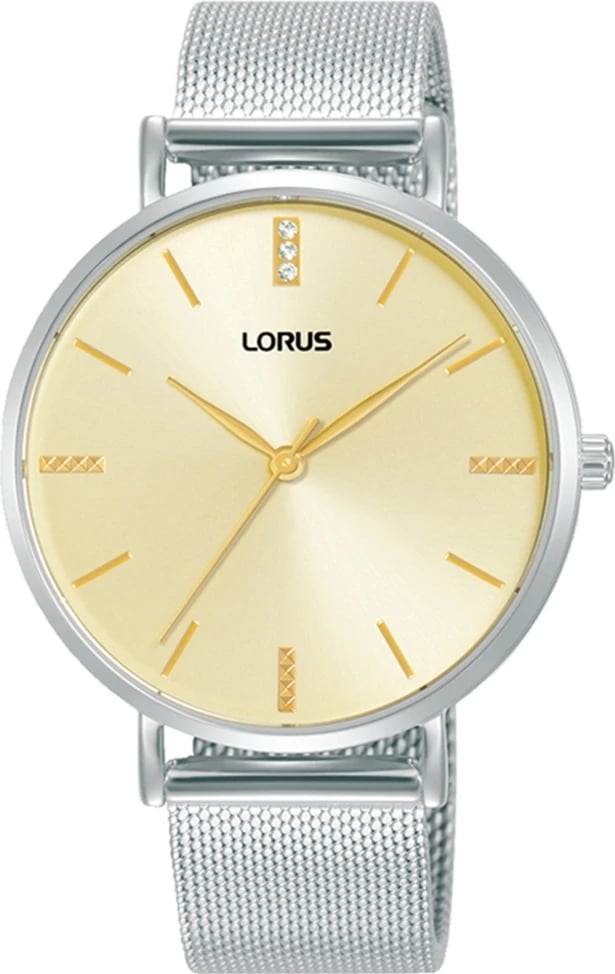 Orë dore LORUS RG271XX9 për femra, argjend me ftyrë të artë