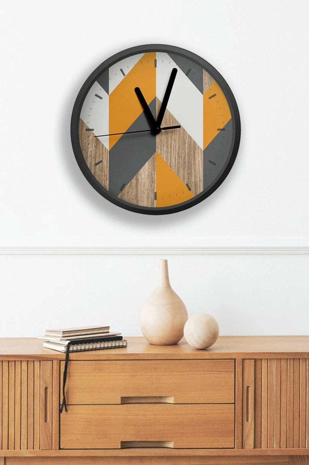 Orë dekorative MDF, shumëngjyrëshe, Wallity, Artavessa3Dclock1
