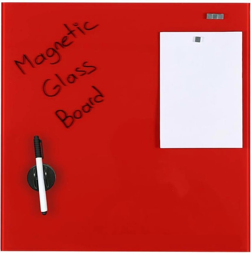 Pllakë magnetike xhami M&T 45x45cm, e kuqe