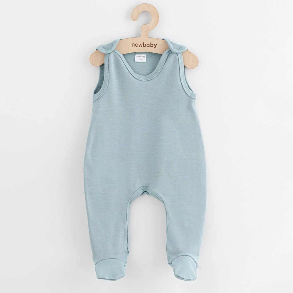 body bebe NEW BABY Classic II, 100% pambuk, madhësia 80 (9-12m), jeshile mente e errët