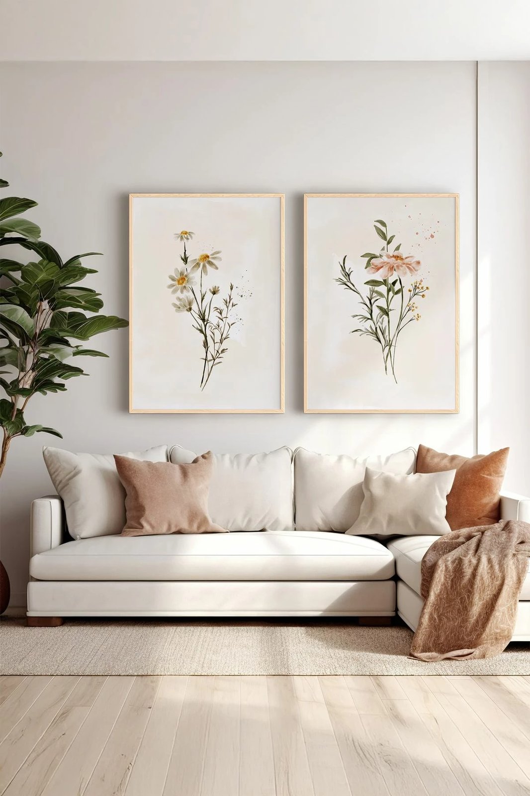 Set pikturash dekorative me kornizë, 2 copë, Wallity, Ersy2Lımodel14-Ahsap