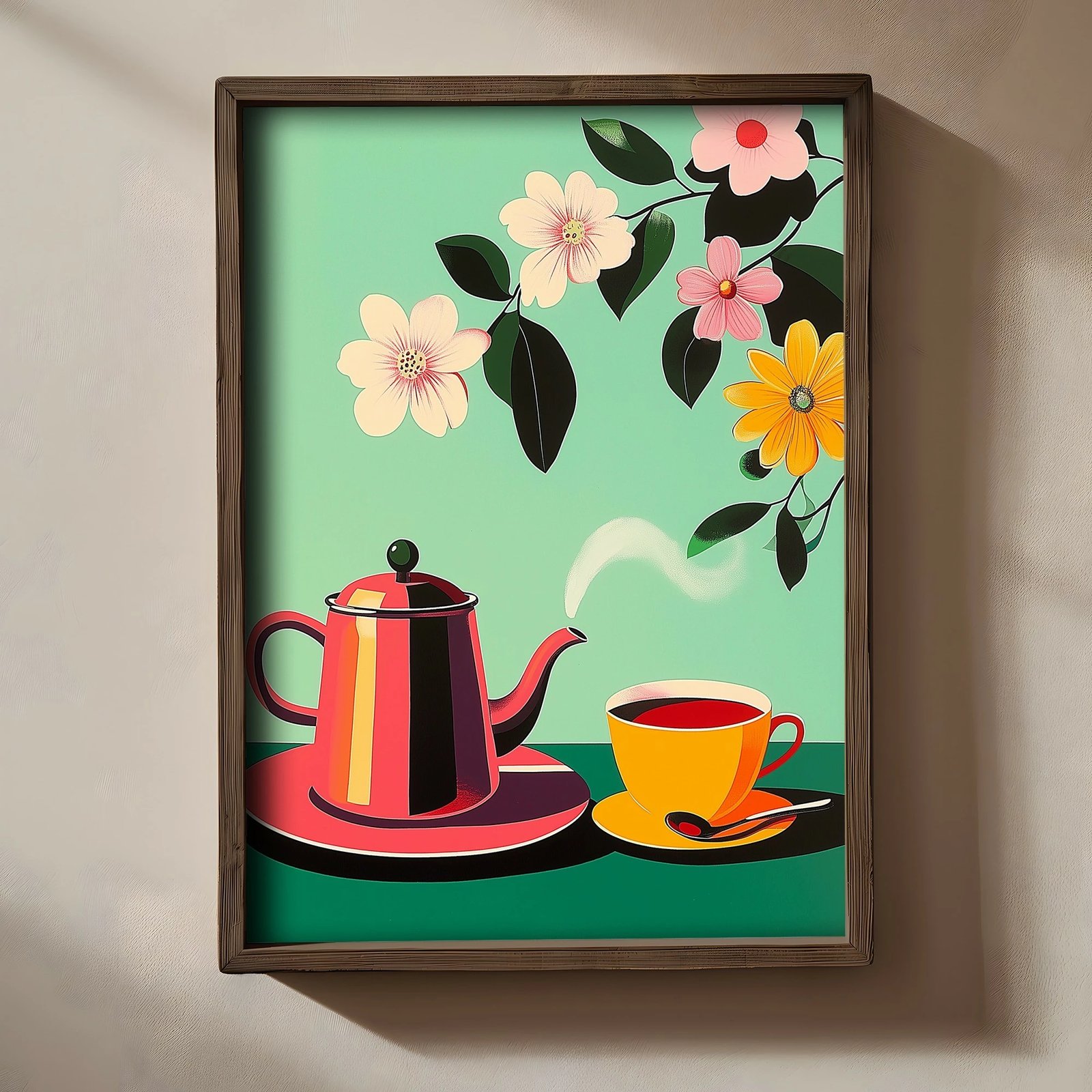 Pikturë dekorative me kornizë MDF, shumëngjyrëshe, Wallity TUN024-XL