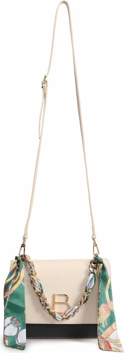 Çantë crossbody Lucky Bees, krem dhe e gjelbër e errët, 918