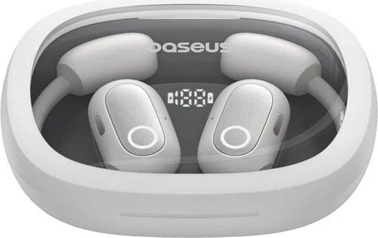 Kufje Baseus Eli Fit Open-Ear, Wireless, Bluetooth, USB Type-C, Bardhë
