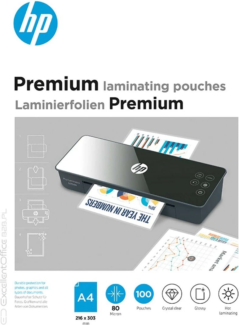 Film laminues HP Premium A4 100 copë