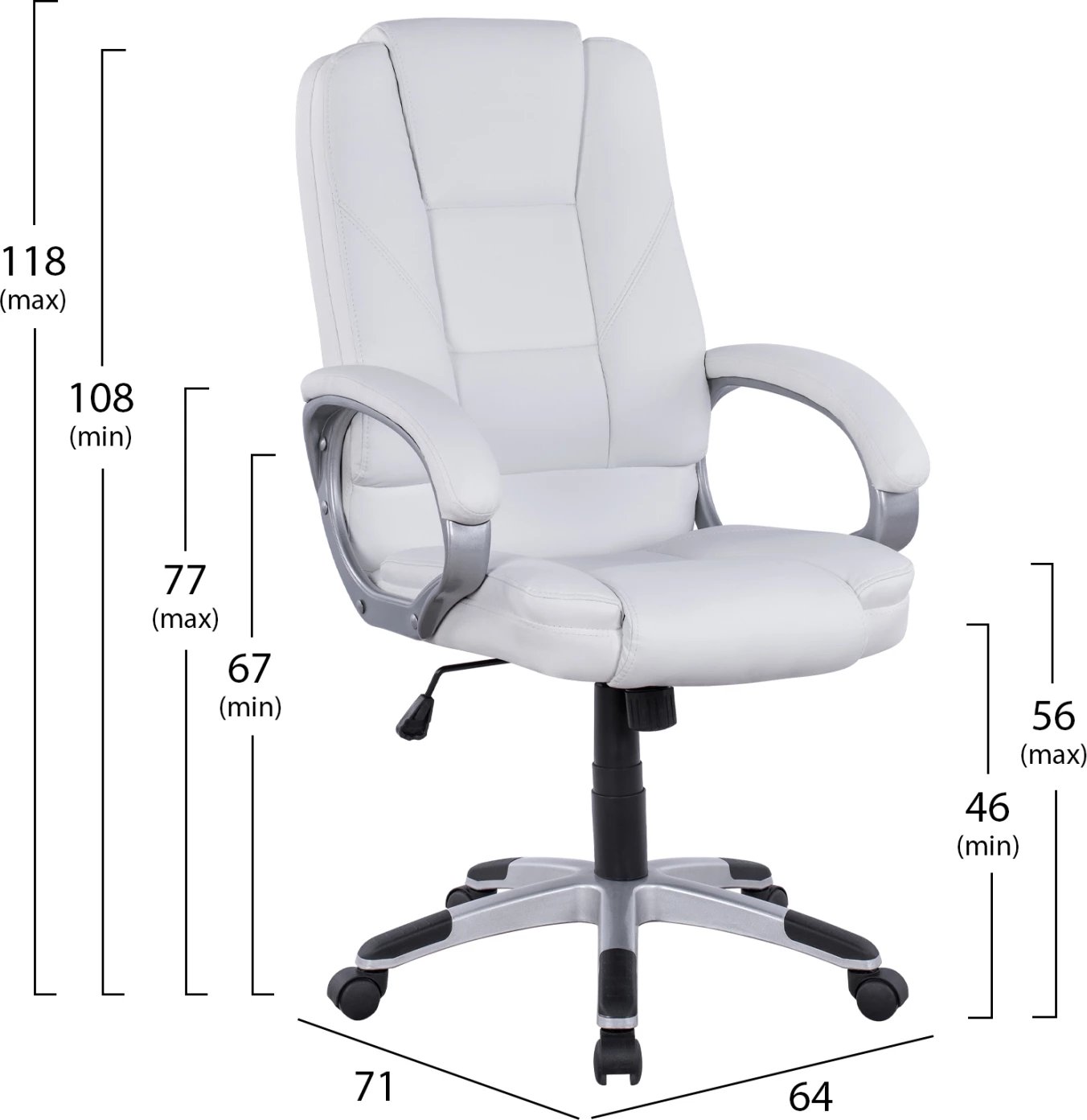Karrige për zyre JAYA FH1091.02, e bardhë