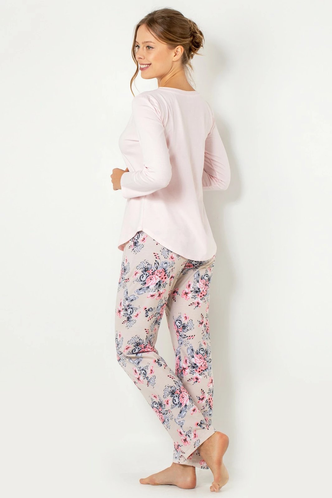 Set pizhamash për gra, ngjyrë trëndafili, Jumeon, 002-000257