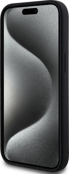 Mbështjellës Karl Lagerfeld KLHMP15SSKHPPLK për iPhone 15 6.1", silikon, MagSafe, i zi