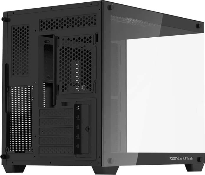 Kasë Darkflash C285MP, midi tower, për mATX/ITX, xham i temperuar, e zezë