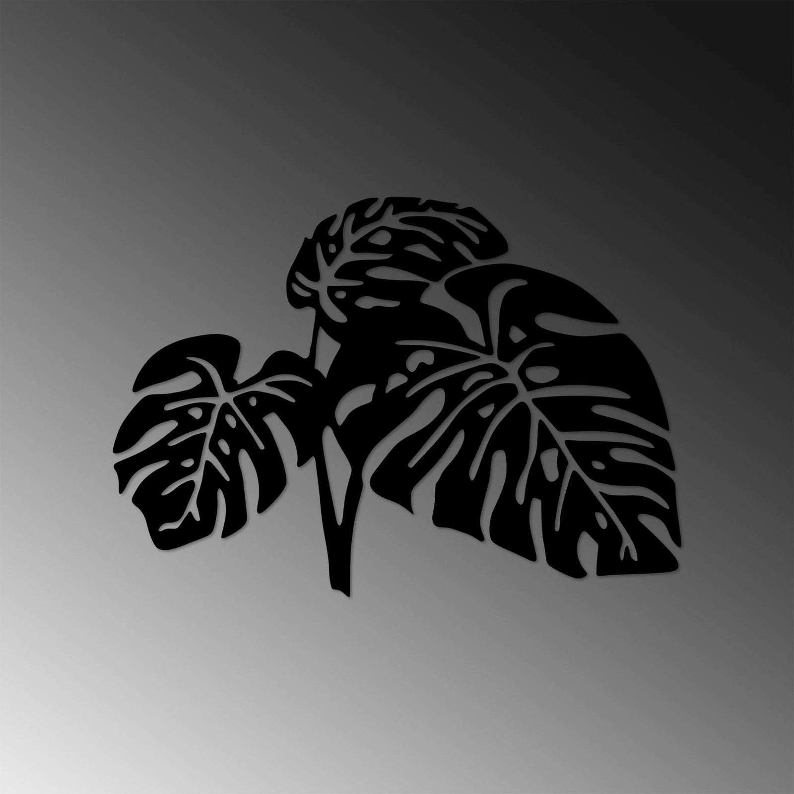 Aksesor dekorativ metalik për mur Wallity, gjethe, 9