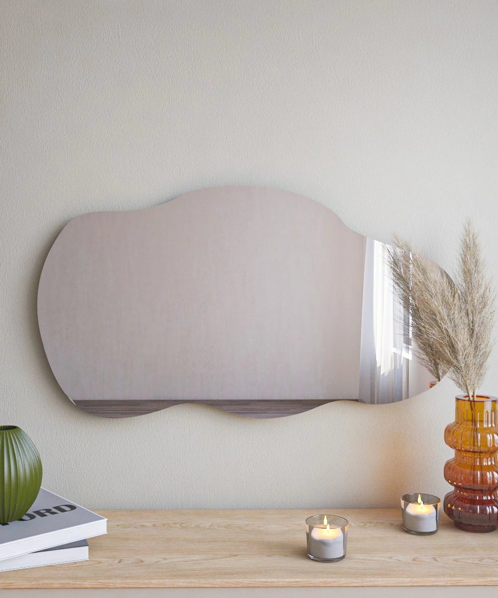 Pasqyrë Hanah Home, ngjyrë e zezë, 40x72cm