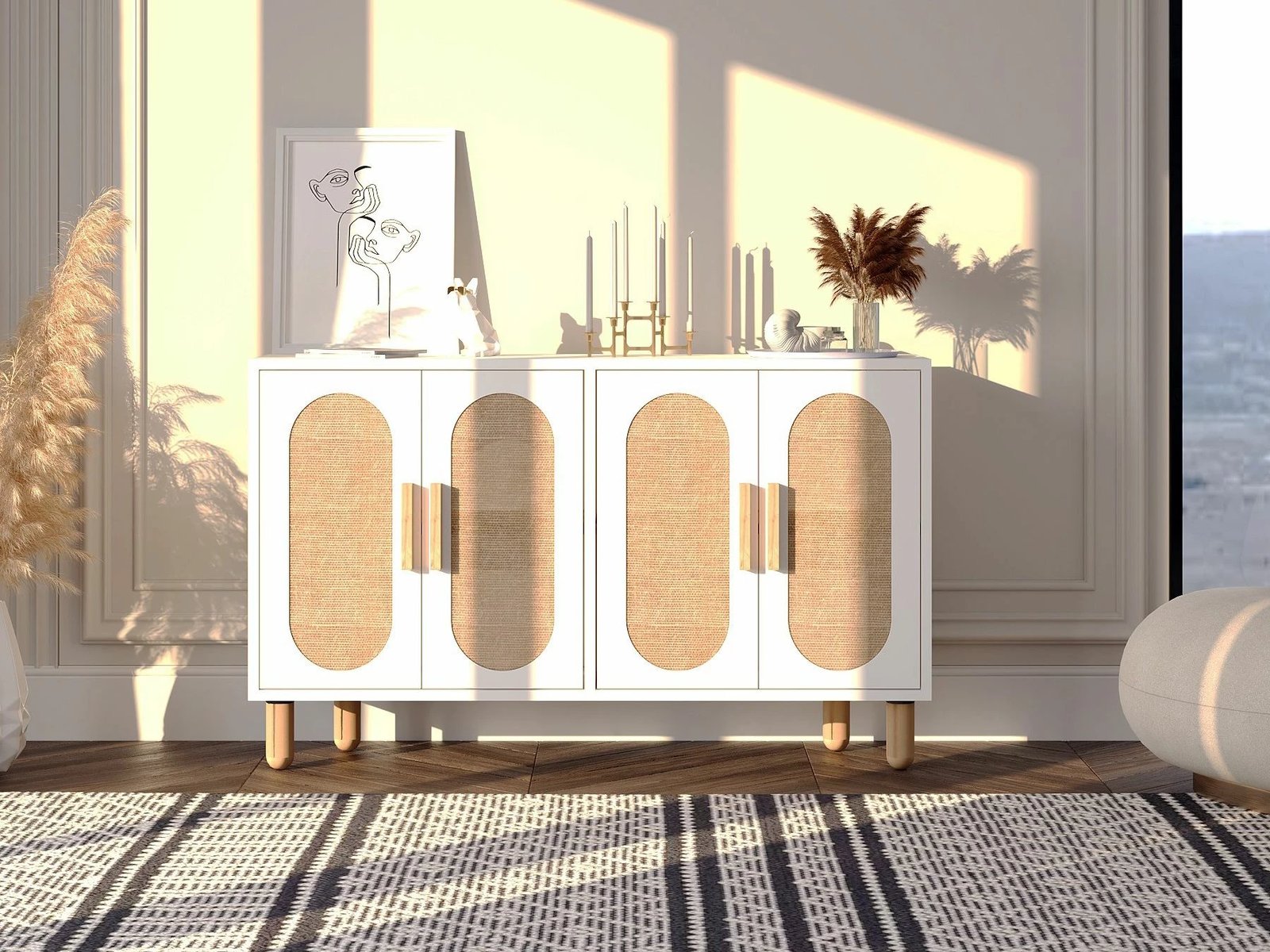 Konsol Skye Decor, Vera, e bardhë