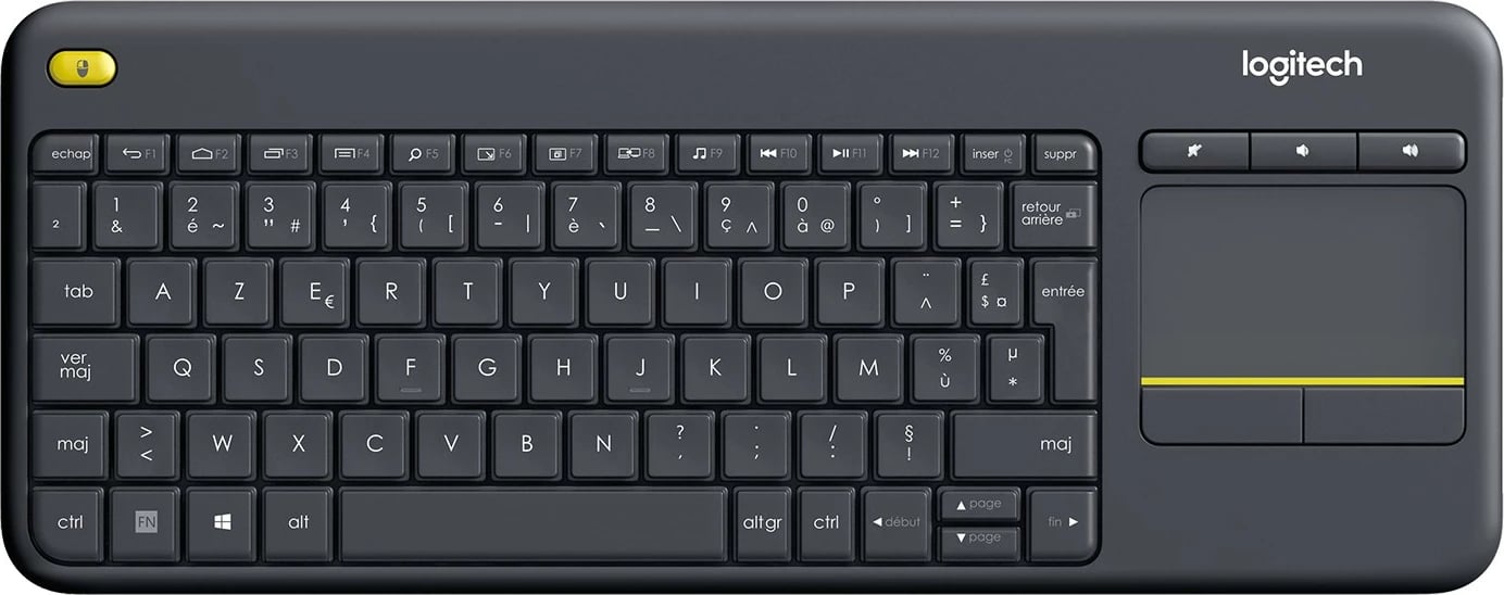 Tastierë pa tela Logitech K400 Plus, AZERTY, e zezë