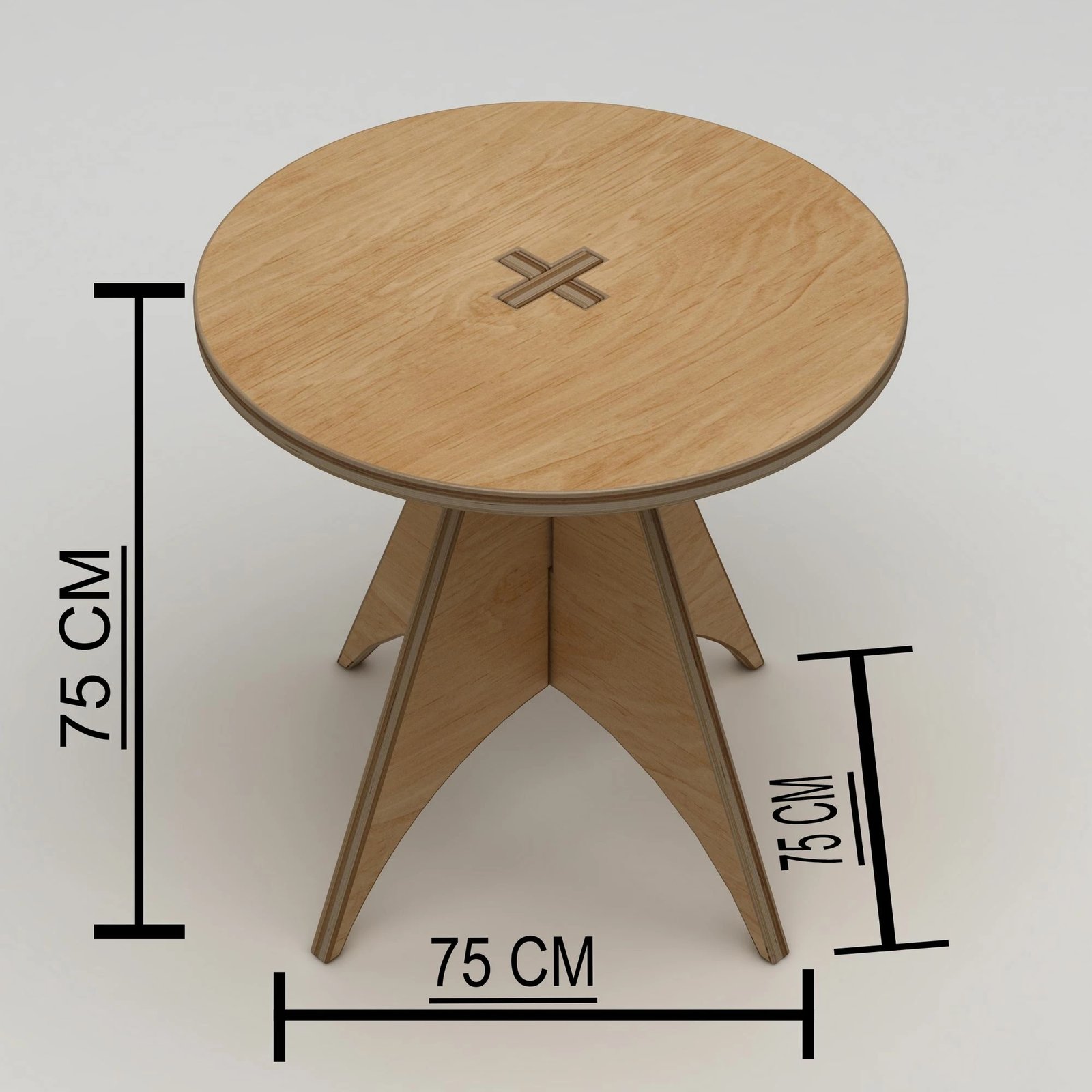 Tavolinë ngrënieje, dru natyral, Skye Decor, Arcus