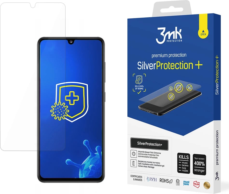 Mbështjellës mbrojtës ekranit 3mk SilverProtection+ për Samsung Galaxy A41, Transparent