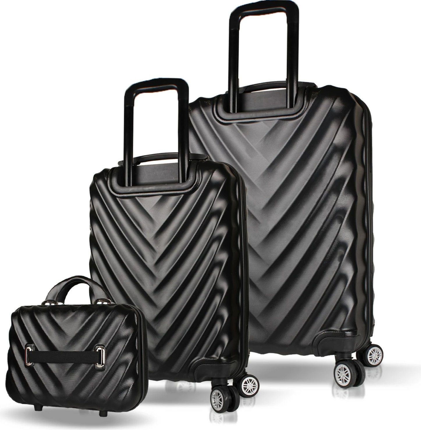 Set valixhesh (3 copë), ngjyrë e zezë, Zoozie Bags, 7507