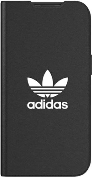 Mbështjellës Adidas OR Booklet Case BASIC për iPhone 13, 6.1", zi-bardhë