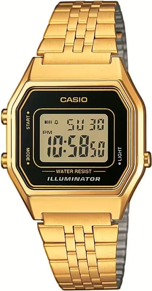 Orë dore CASIO ICONIC LADY, unisex, e artë