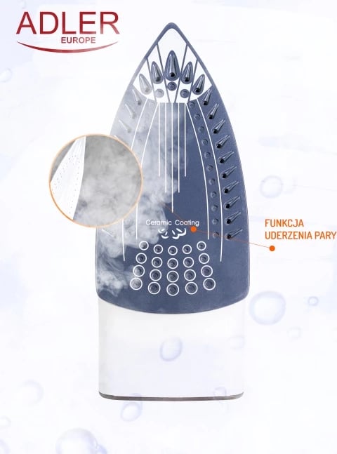 Hekur Adler AD 5030 3000 W taban qeramik depo uji 310 ml avull vertikal