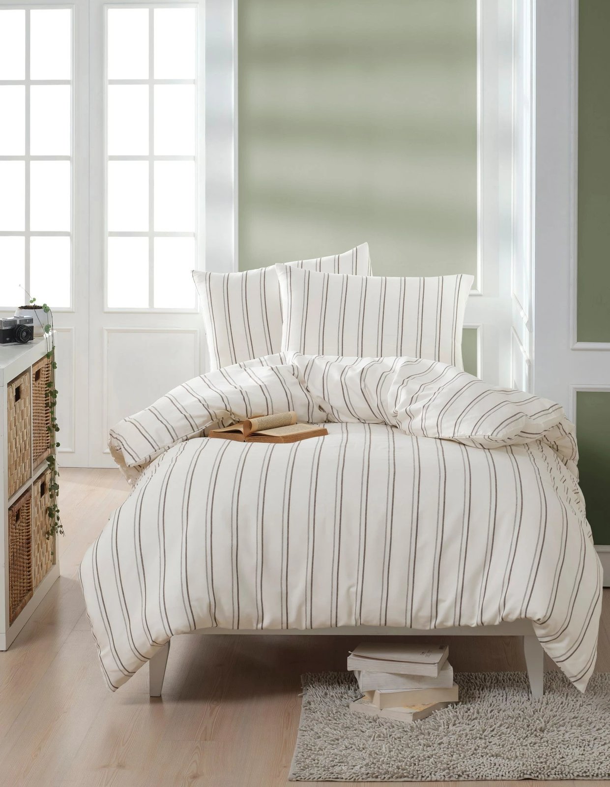 Set mbulesë jorgani njësh, Hamilton, ngjyrë bezhë