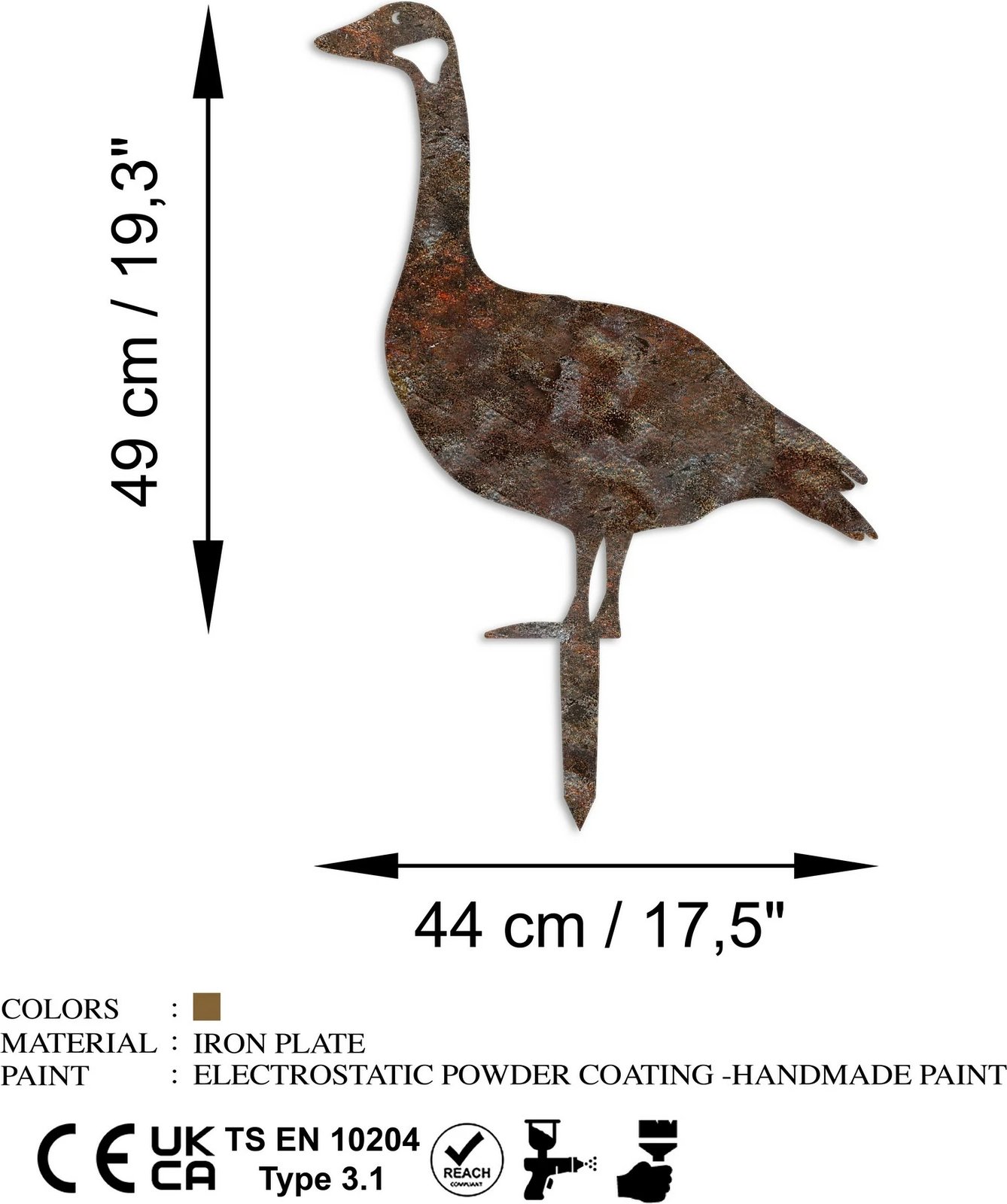 Objekt dekorativ për kopsht, dizajn Aberto, patë, A 01