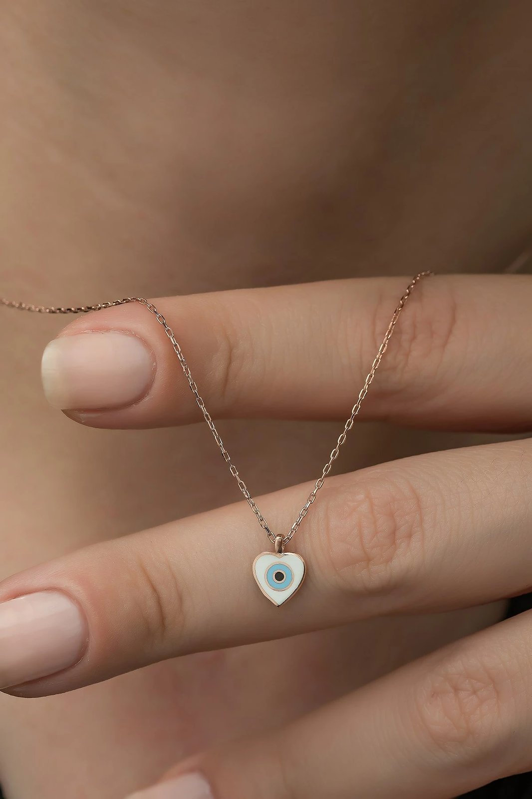 Qafore argjendi Jumeon, ngjyrë rozë ari, kaltër dhe bardhë, TRDYL975