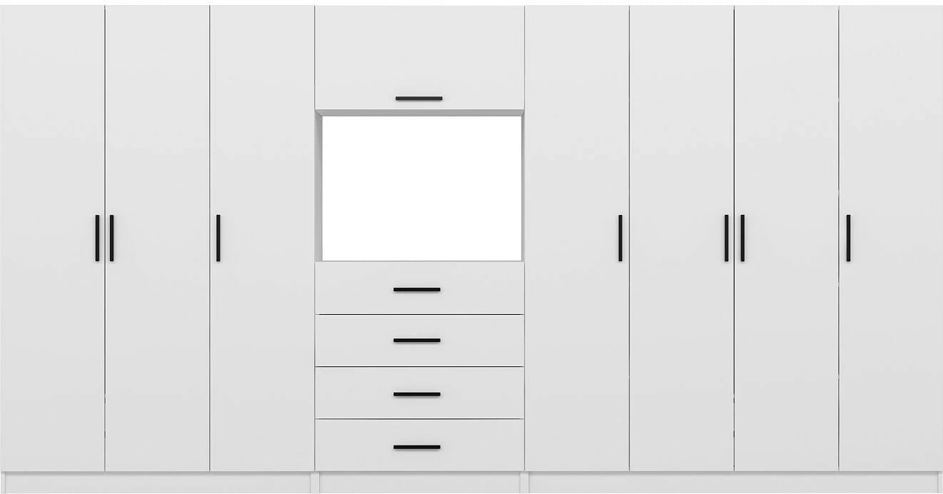 Dollap i madh për rroba, ngjyrë e bardhë, Skye Decor Minar Kale - 7828