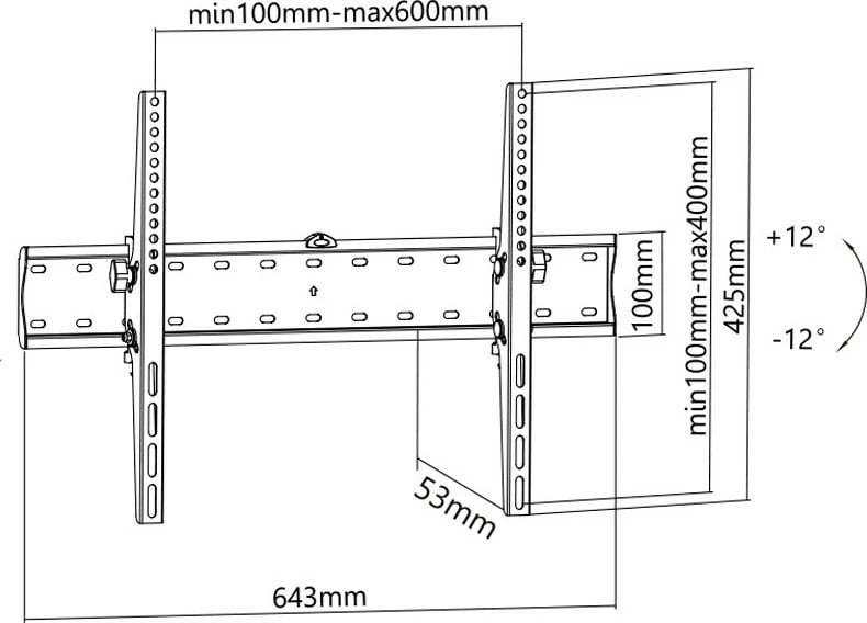 Mbajtëse për TV 40"-70" STELL SHO 3310 SLIM