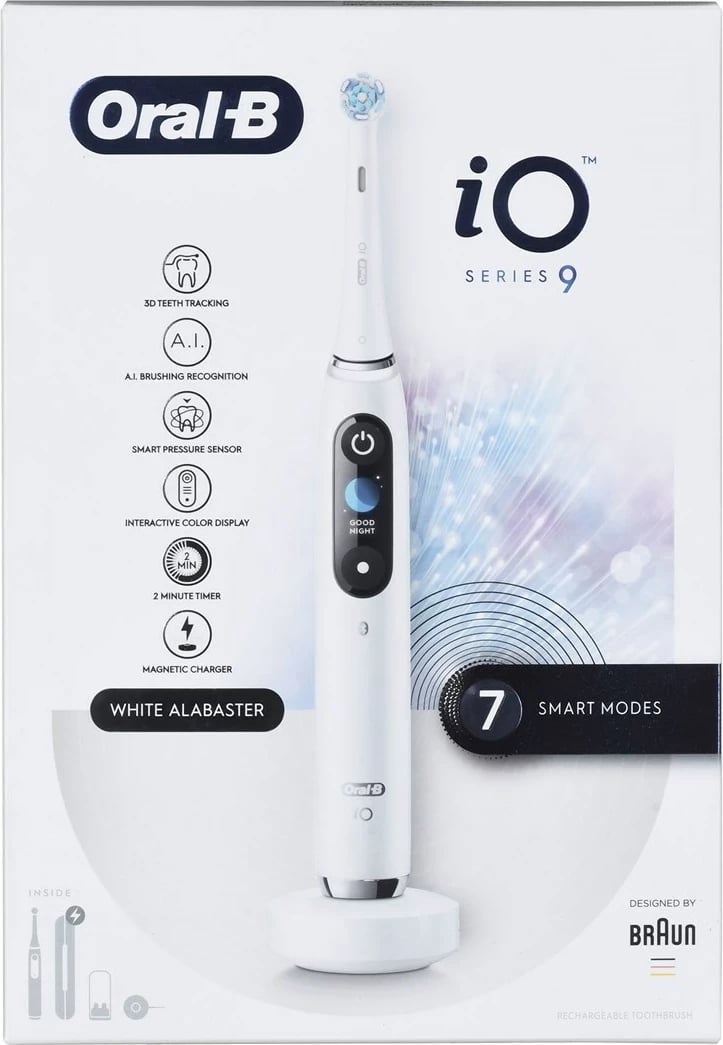 Furçë dhëmbësh elektrike Braun Oral-B iO Series 9, e bardhë
