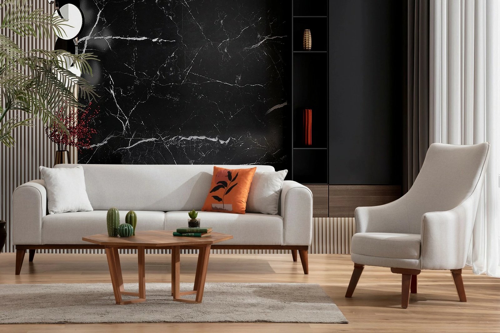 Karrige Wing Atelier del Sofa, Cofi, krem