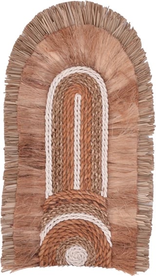 Dekor për mur Earsy I Inart, ngjyrë natyrale, 48x26x8cm