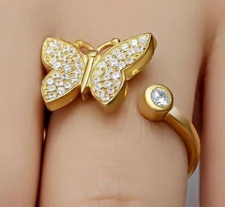 Unazë argjendi e artë me flutur, Jumeon, NRZ999343