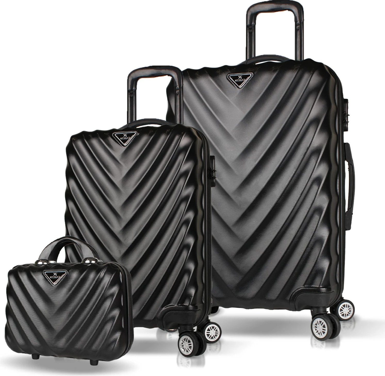 Set valixhesh (3 copë), ngjyrë e zezë, Zoozie Bags, 7507