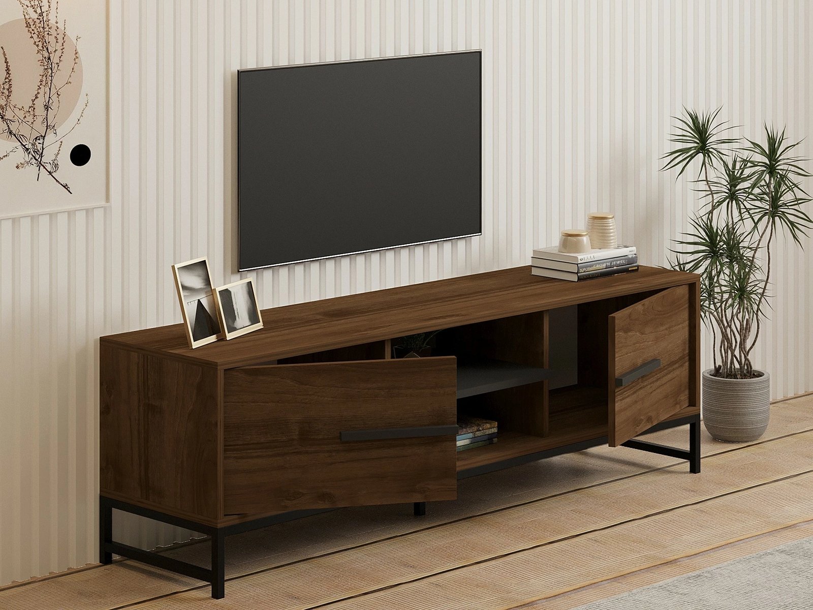 Komodë TV Hanah Home, Mono, ngjyrë arre